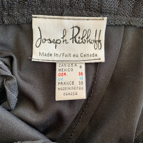 Joseph Ribkoff Vintage Union Made Floral Sheer Mesh Rhinestone Embellished Skirt - Picture 7 of 12